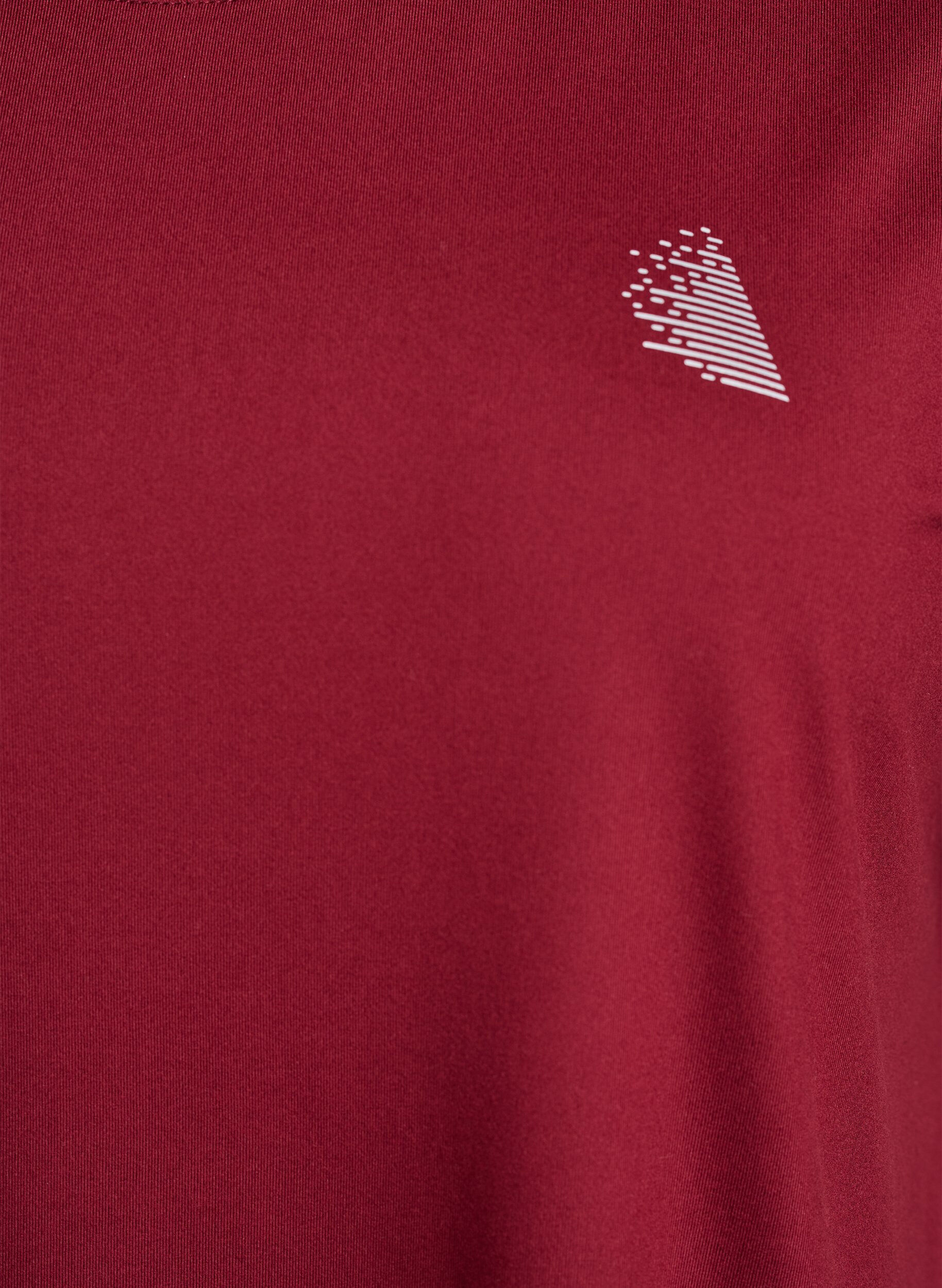 ZizziEnsfarvet tr&aelig;nings t-shirt, R&oslash;d, Packshot image number 2