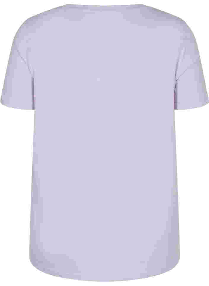 Bomulds t-shirt med a-form og tryk , Thistle Fl. Picture, Packshot image number 1