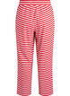Stribede natbukser med h&oslash;j talje og brede ben, R&oslash;d, Packshot image number 1