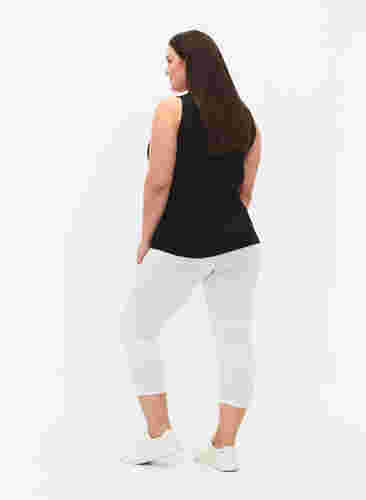 Basis 3/4 leggings i viskose, Bright White, Model image number 1