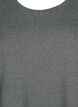Bluse med perler og 3/4 ærmer, Dark Grey Melange, Packshot image number 2