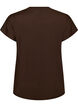 Ensfarvet tr&aelig;nings t-shirt, Brun, Packshot image number 1