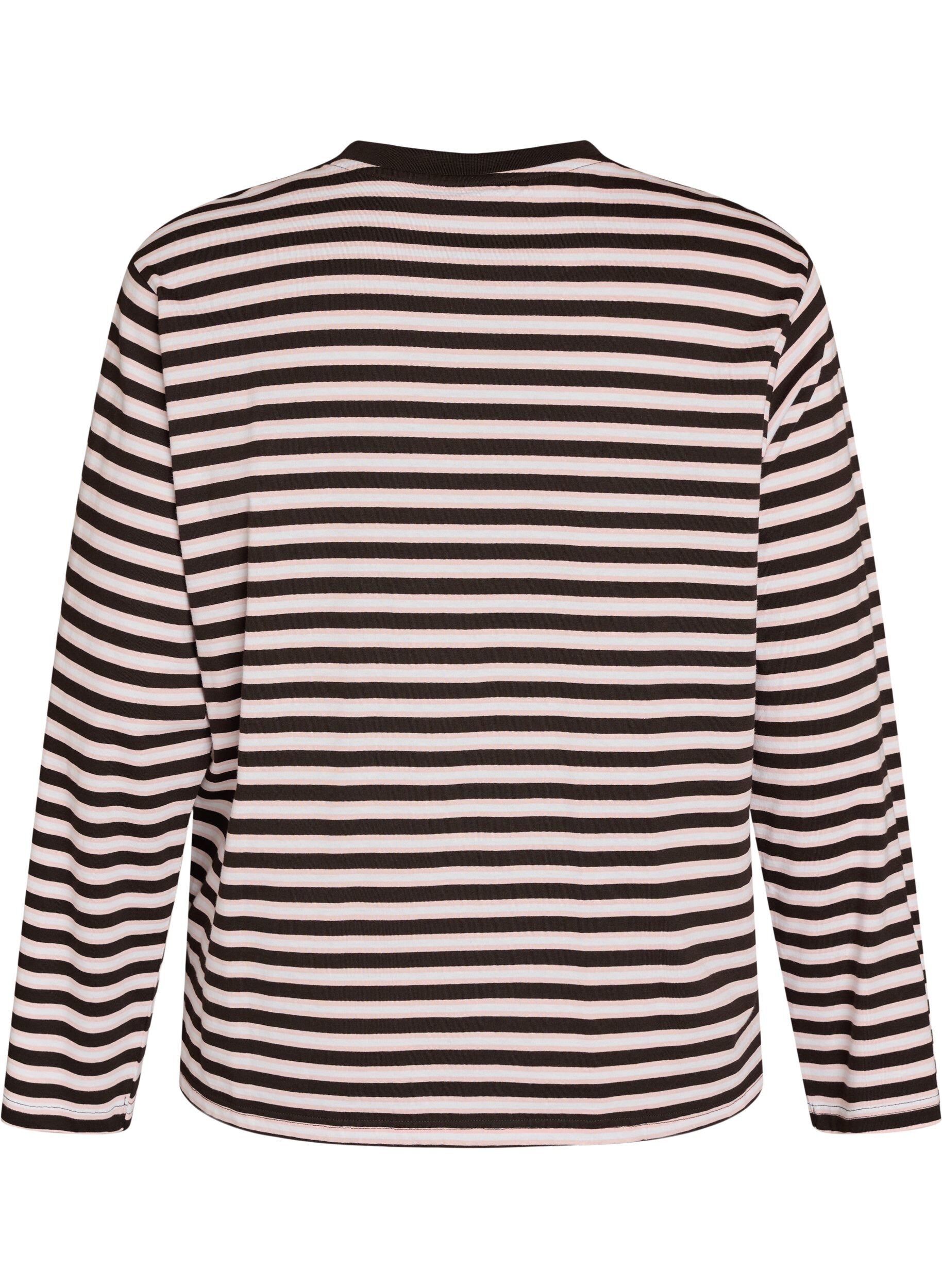 ZizziBasis t-shirt med lange &aelig;rmer, Lyser&oslash;d, Packshot image number 1