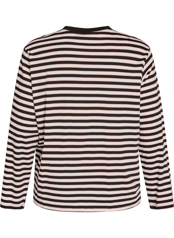Basis t-shirt med lange &aelig;rmer, Lyser&oslash;d, Packshot image number 1