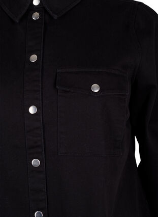 Canvas jakke med knapper, Black, Packshot image number 2