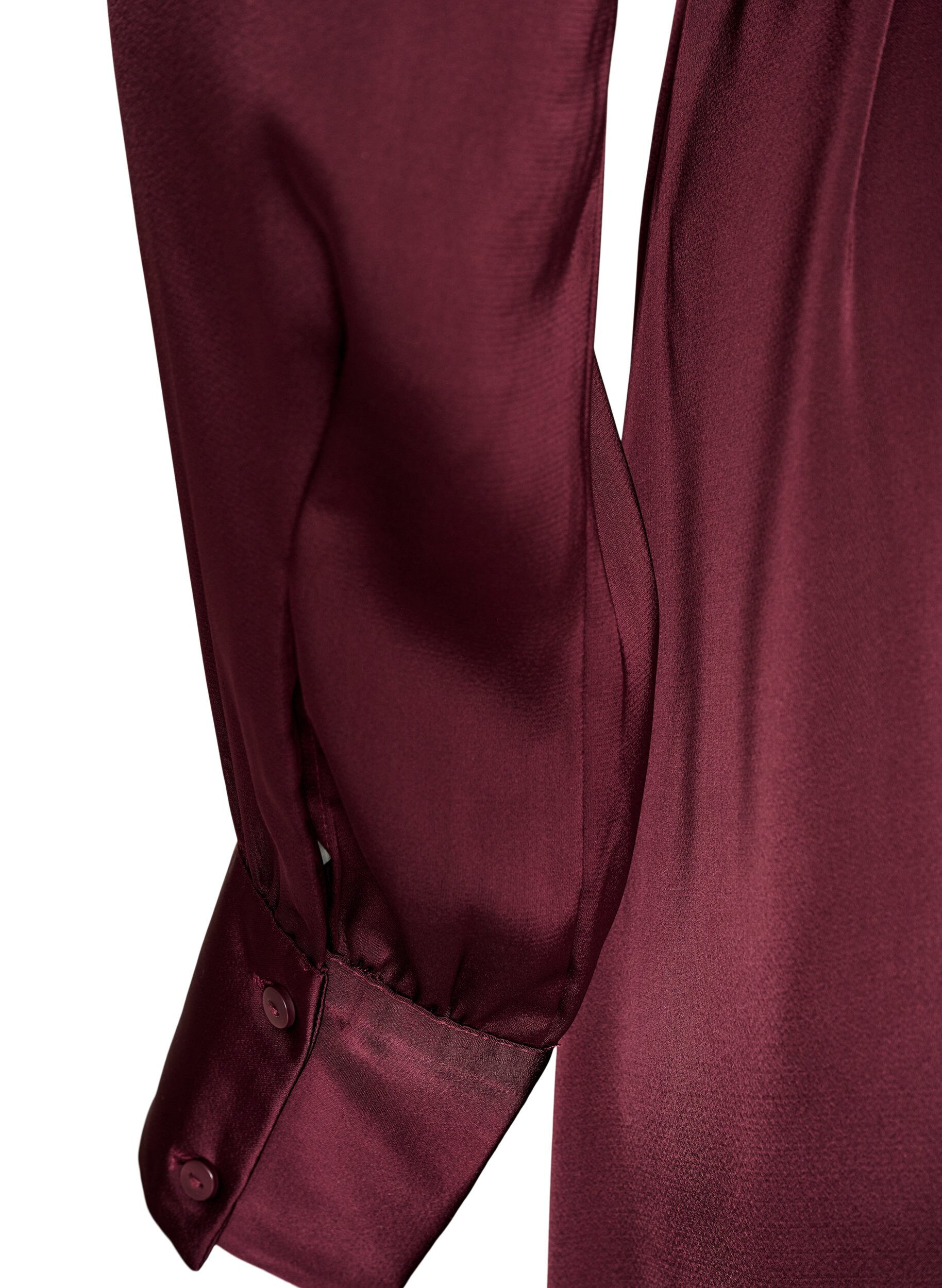 ZizziSkjortekjole i satinlook med bindeb&aring;nd, R&oslash;d, Packshot image number 3