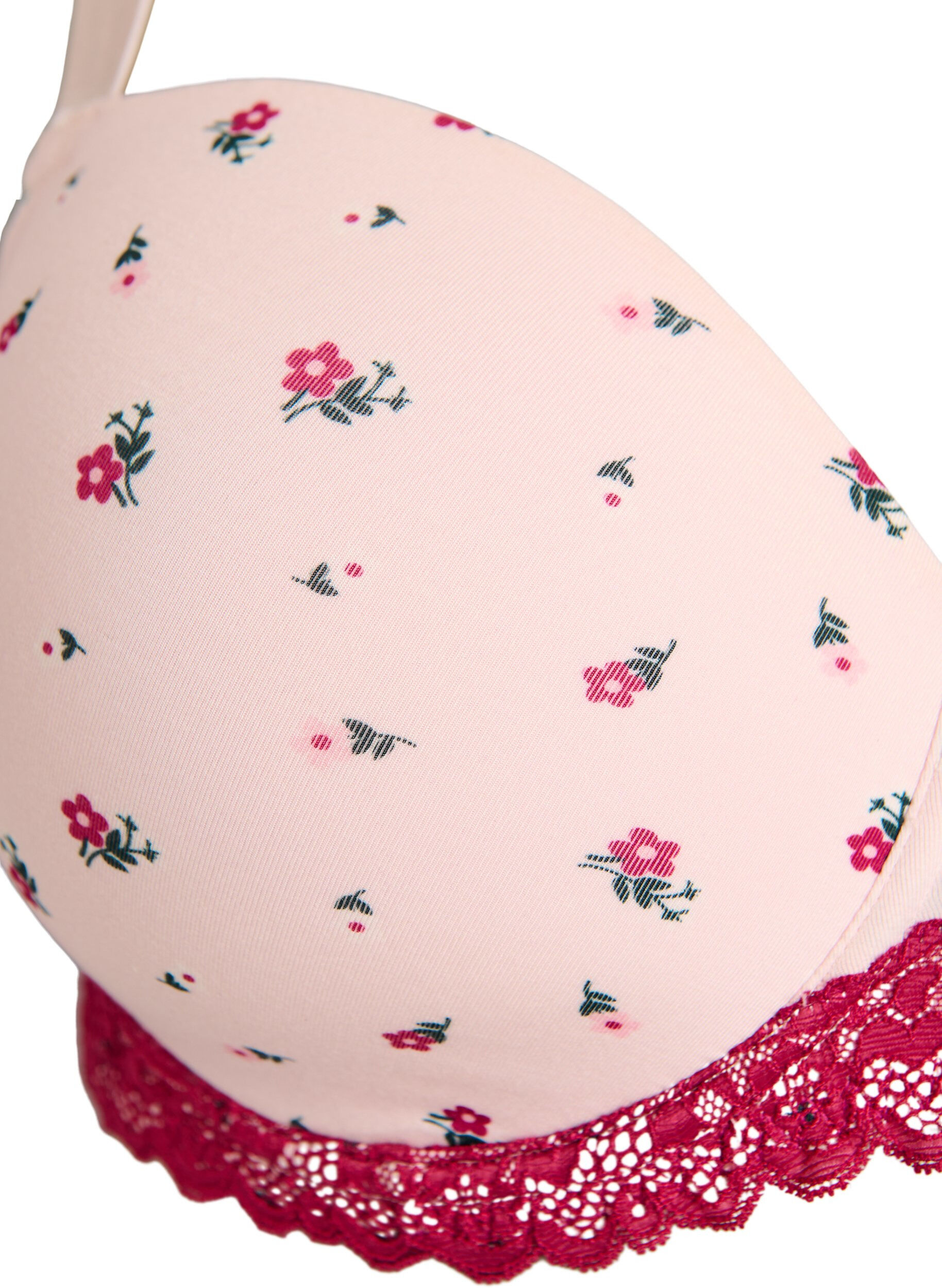ZizziFormst&oslash;bt bh med blomsterprint og blonde, Lyser&oslash;d, Packshot image number 2