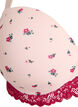 Formst&oslash;bt bh med blomsterprint og blonde, Lyser&oslash;d, Packshot image number 2