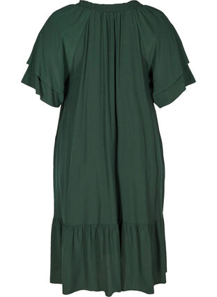 Kortærmet kjole med a-form og lommer, Scarab, Packshot image number 1