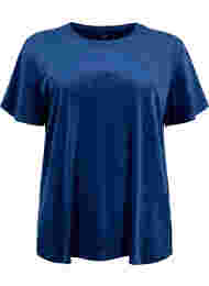 T-shirt i velour, Insignia Blue