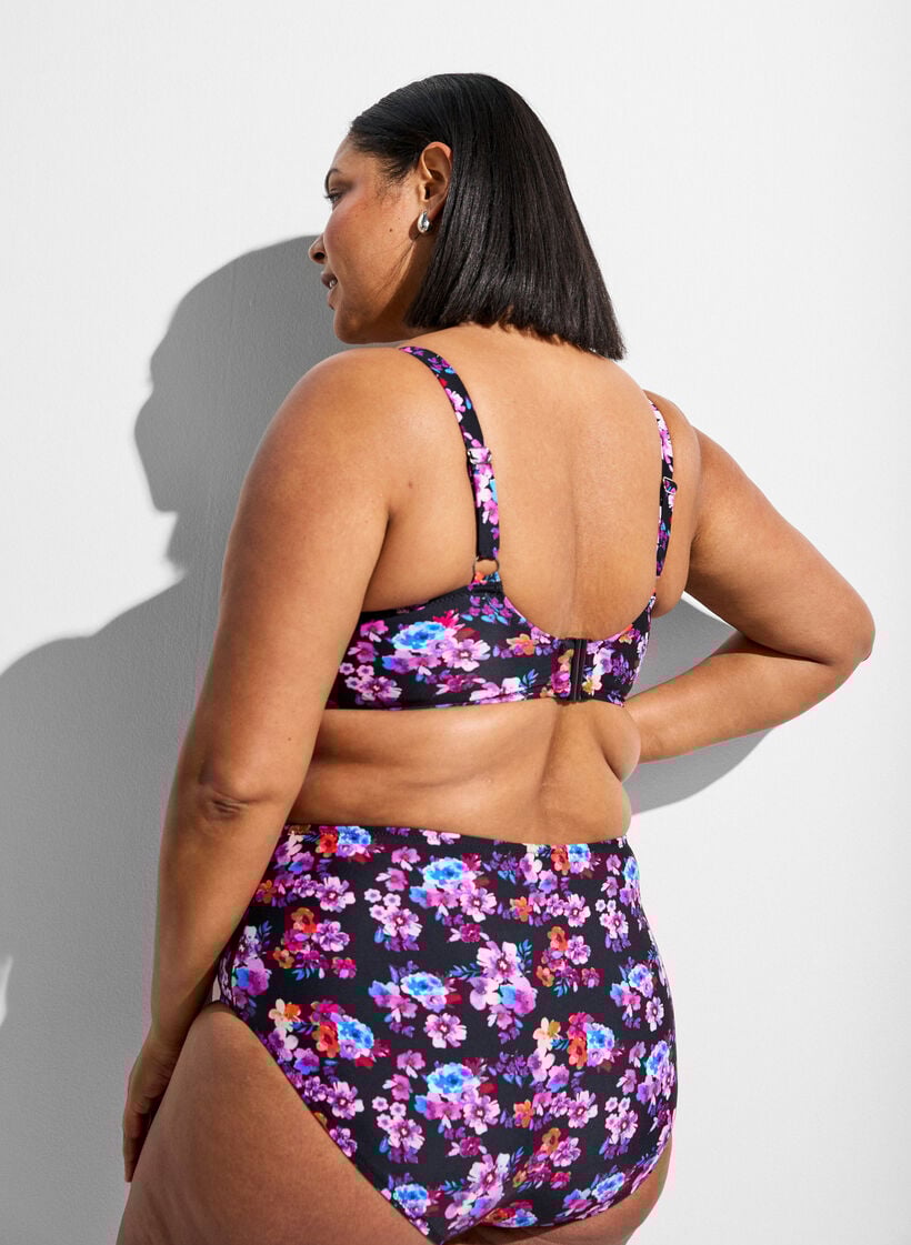 Bikini bh med b&oslash;jle og m&oslash;nster, Lilla, Model image number 2