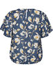 Bluse med ballonform og vinge&aelig;rmer, Bl&aring;, Packshot image number 1