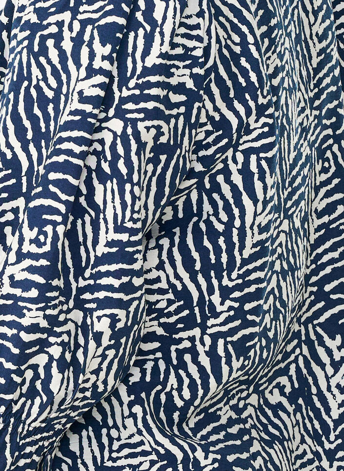 Tunika med 3/4 ærmer og V-hals, Blå, Packshot image number 2