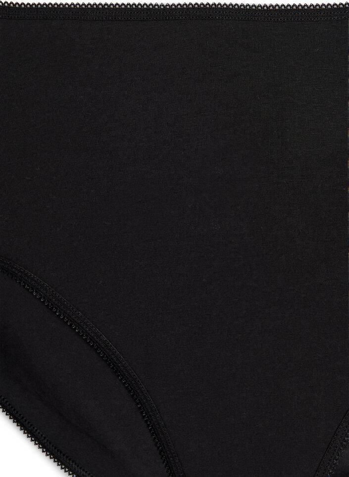 5-pak bomulds trusse med regul&aelig;r talje, Sort, Packshot image number 3