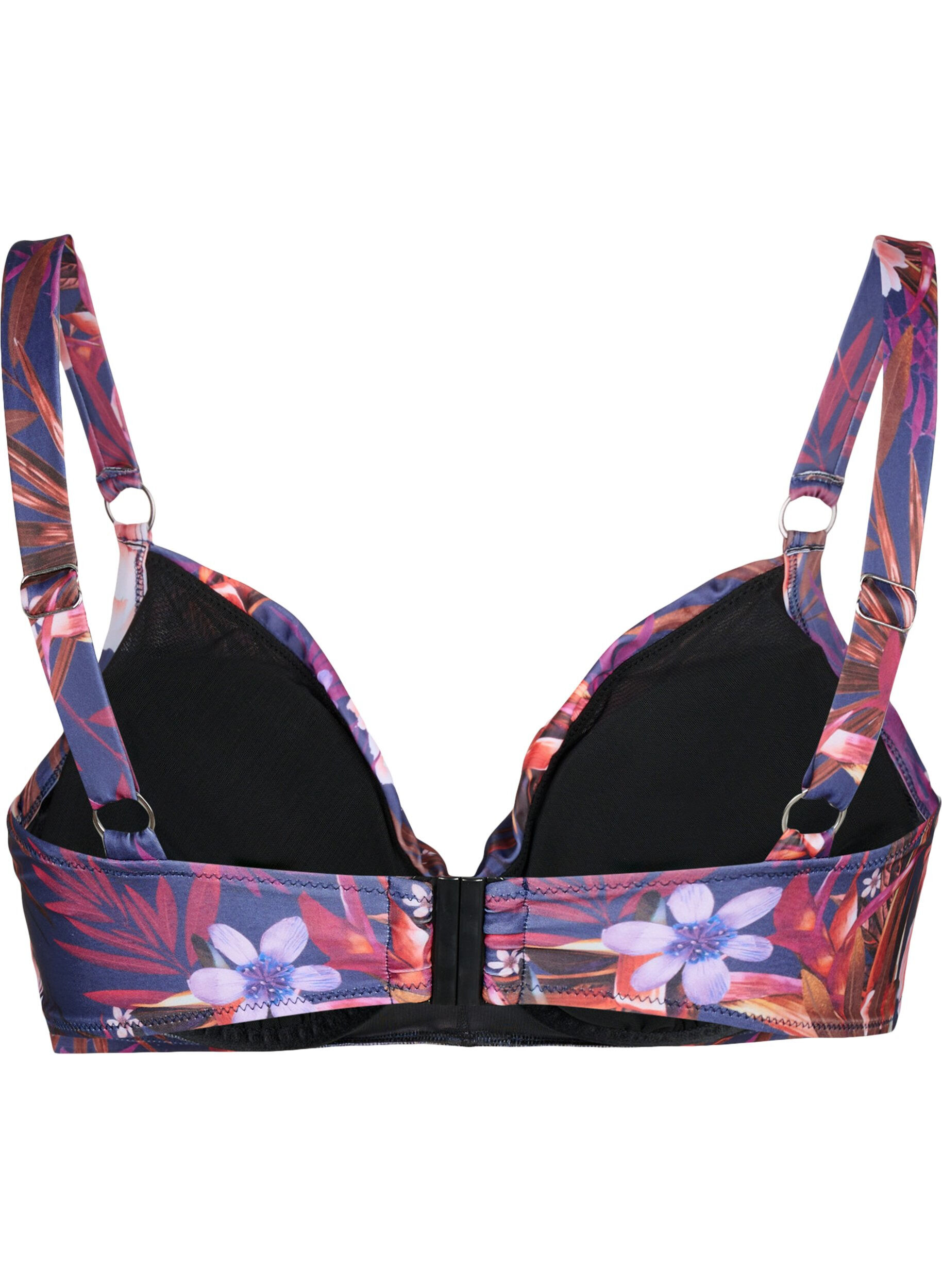 Zizzi Printet bikini bh med b&oslash;jle, Purple Flower, Packshot image number 1