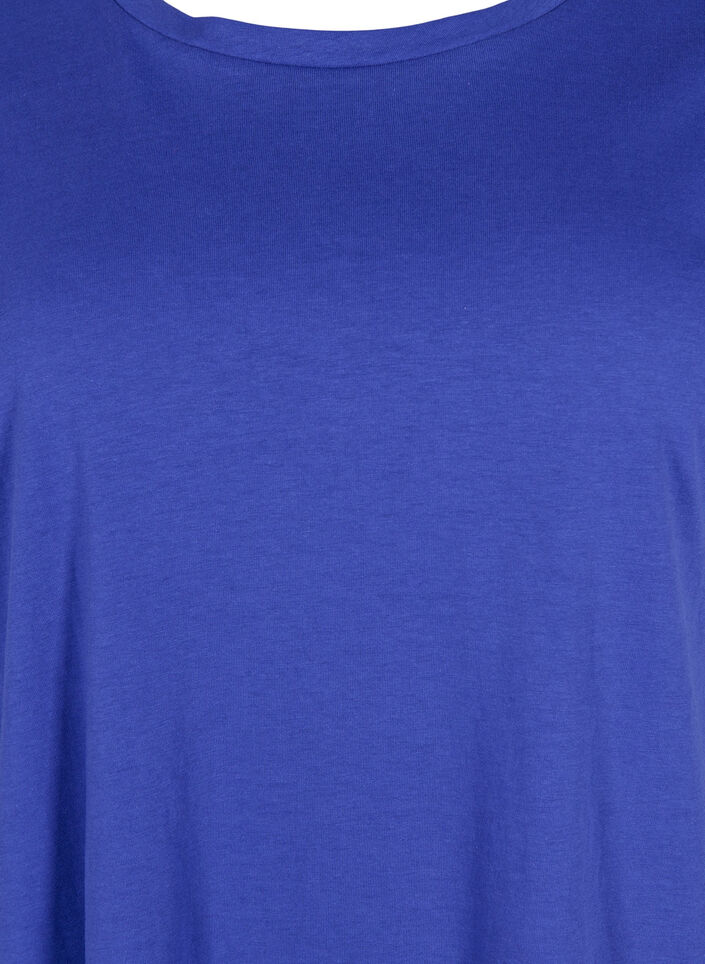 Kort&aelig;rmet t-shirt i bomuldsblanding, Bl&aring;, Packshot image number 2