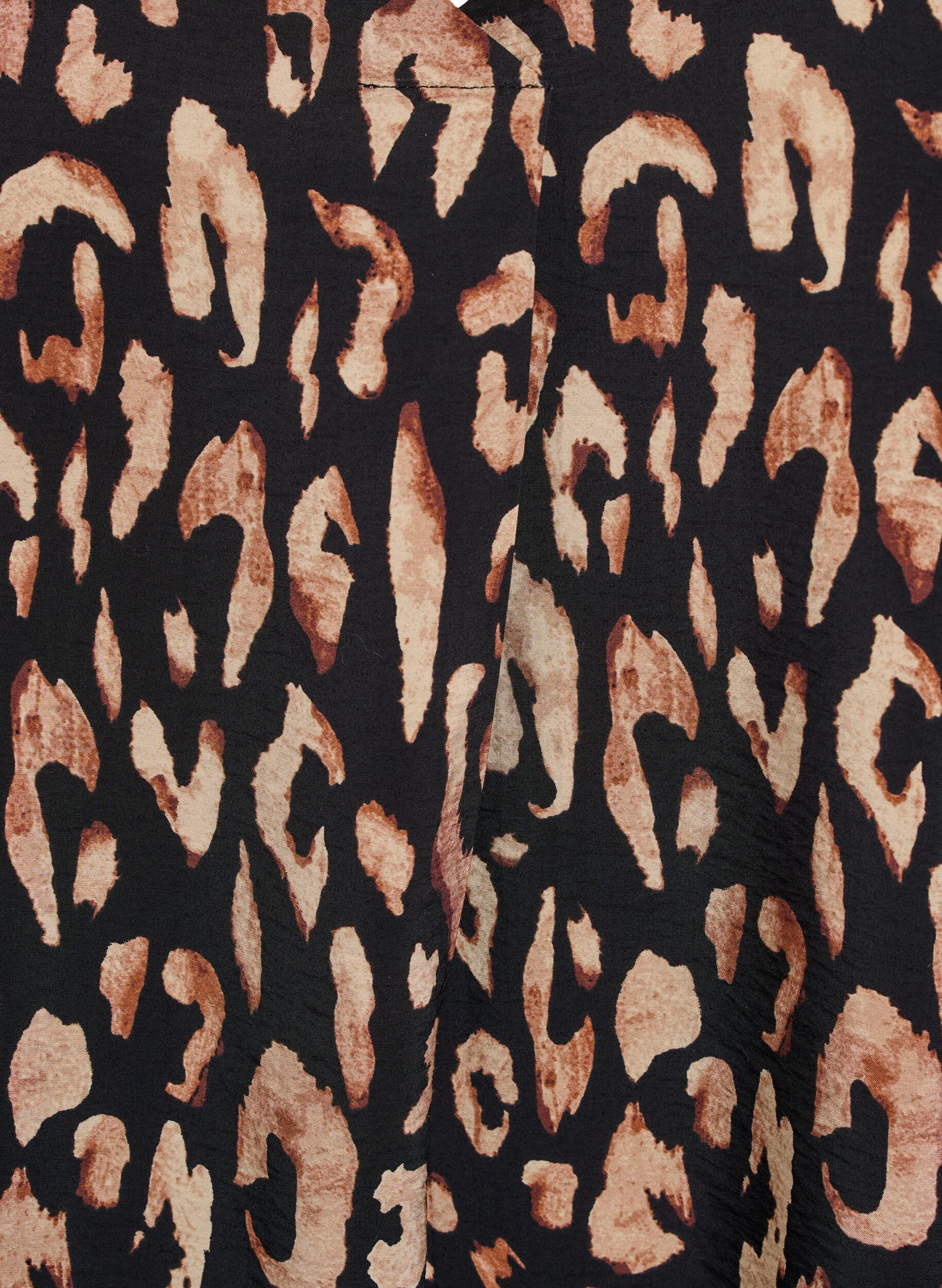 Zizzi V-hals kjole i viskose, Sort, Packshot image number 2