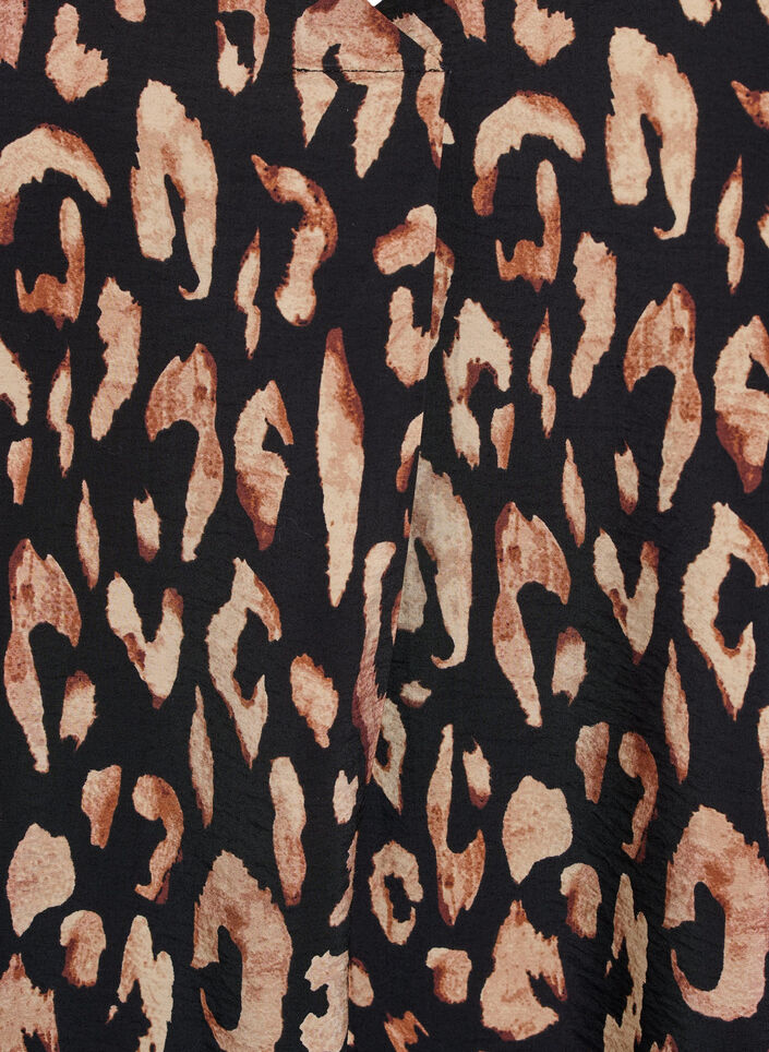 V-hals kjole i viskose, Sort, Packshot image number 2