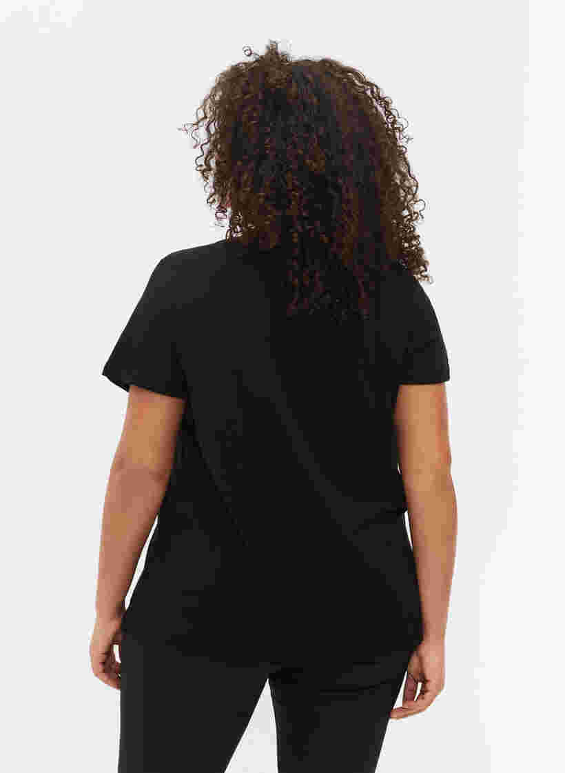 Trænings t-shirt med print, Black w. LFT, Model image number 1