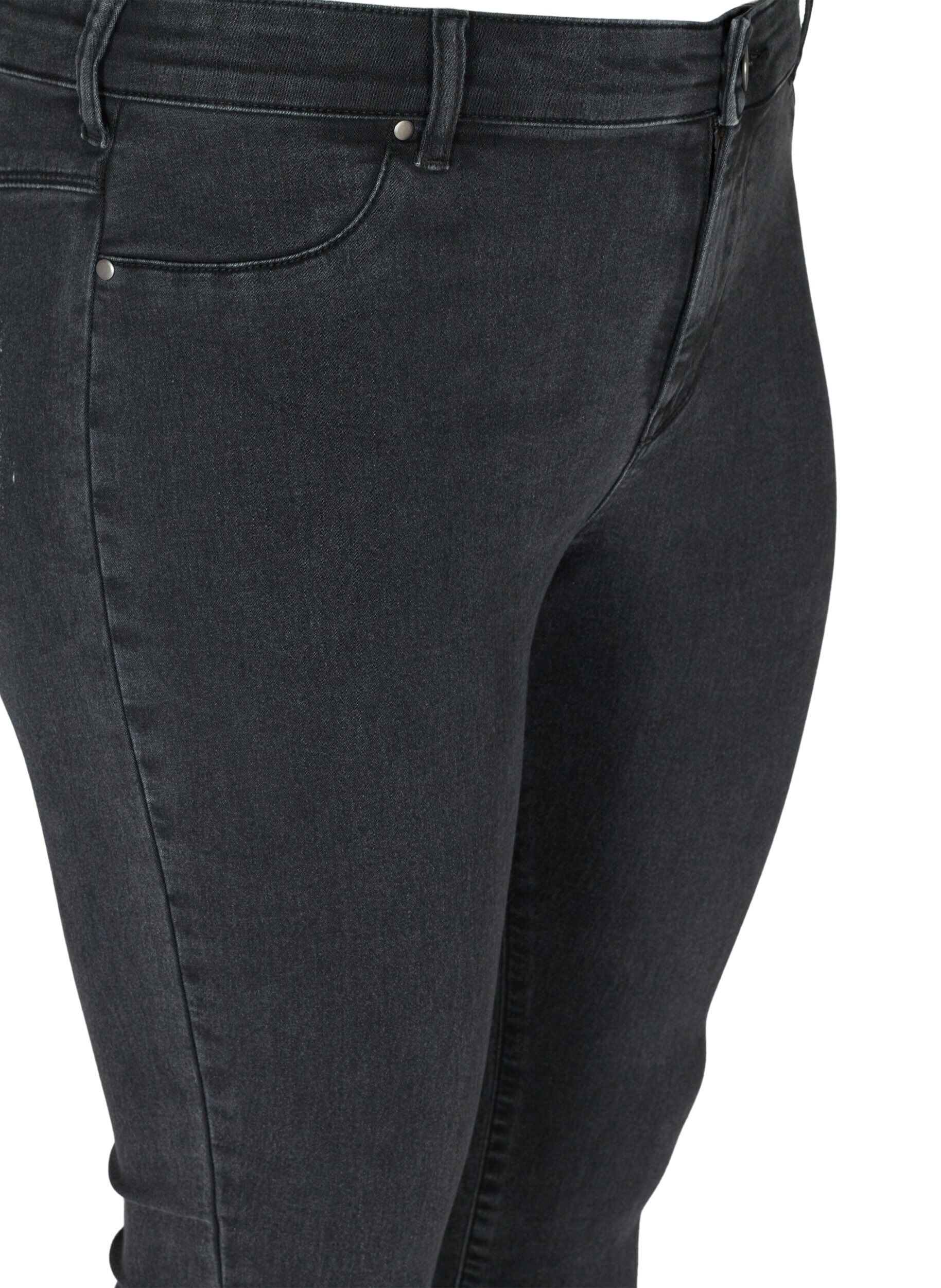Zizzi Jeggings i bomuldsmix, Grey Denim, Packshot image number 2