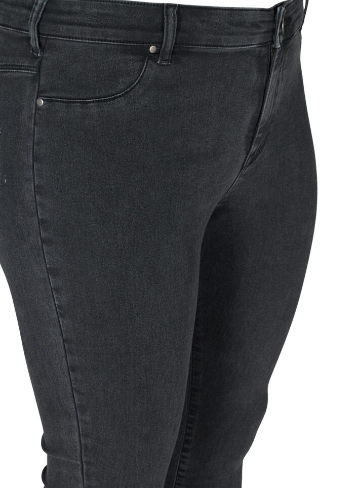Jeggings i bomuldsmix, Grey Denim, Packshot image number 2