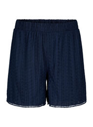 Shorts med strukturmønster, Navy Blazer