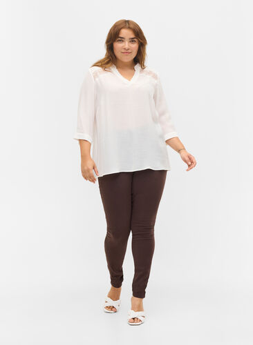 Super slim Amy jeans med høj talje, Molé, Model image number 0