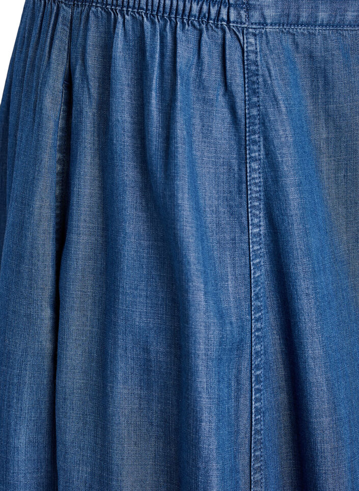 Maxinederdel i lyocell med denimlook, Bl&aring;, Packshot image number 2