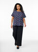 Kort&aelig;rmet bluse med tekstur, Bl&aring;, Model image number 1