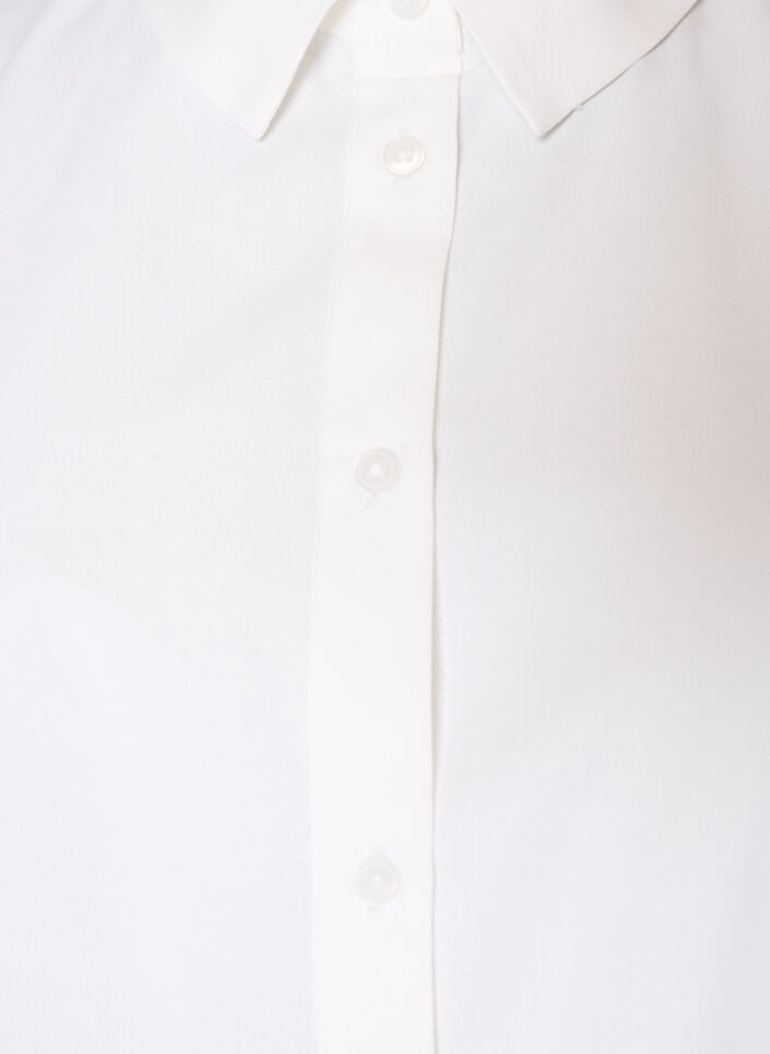 L&oslash;s skjorte med bred blondekant , Hvid, Packshot image number 2