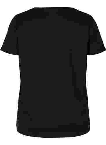 Trænings t-shirt med print, Black More Action, Packshot image number 1