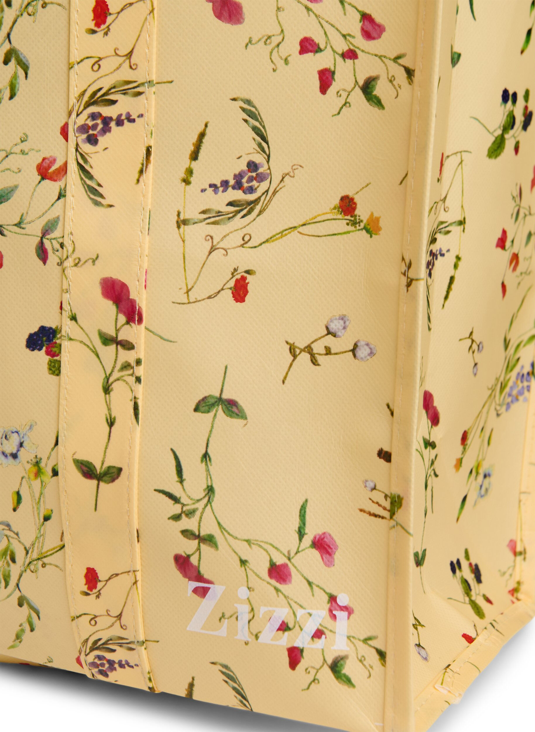 Zizzi Shoppingbag med lynl&aring;s, Gul, Packshot image number 2