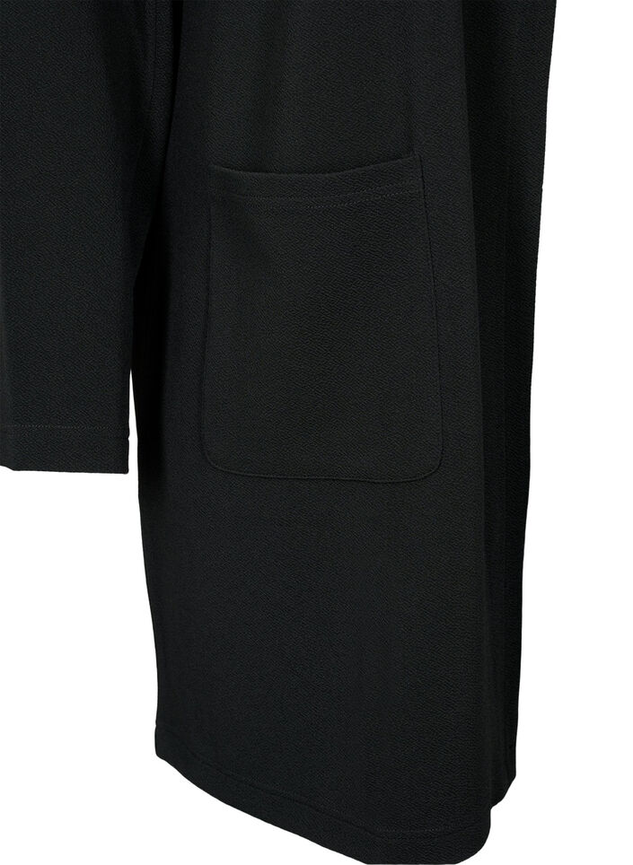 Lang blazer med lommer, Sort, Packshot image number 3