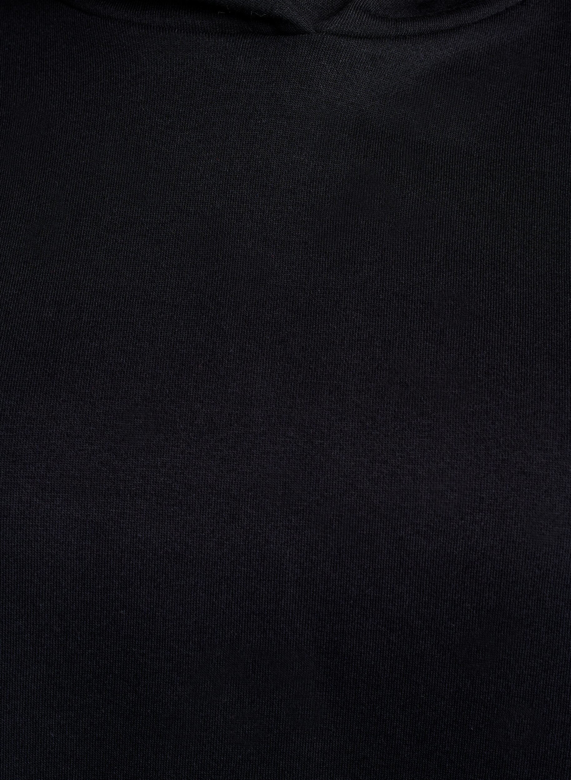 Zizzi Sweatshirt med h&aelig;tte, Black, Packshot image number 2