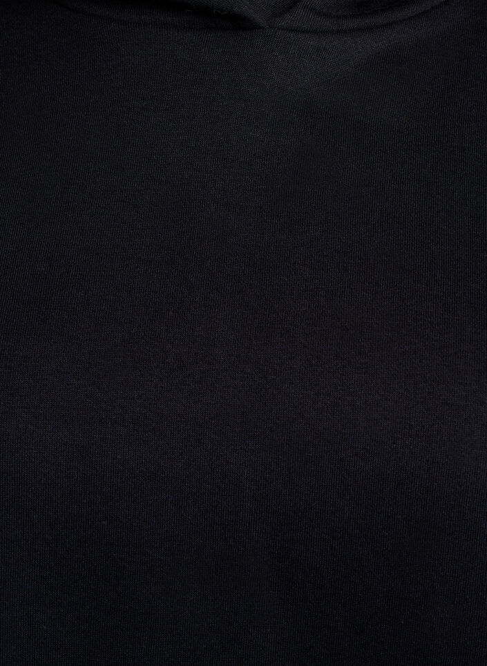 Sweatshirt med hætte, Black, Packshot image number 2