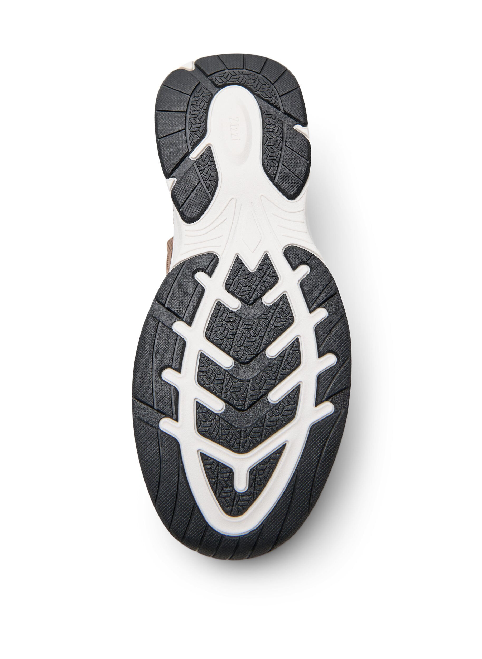 Zizzi Sneakers i str&aelig;kbar strik med glittertr&aring;d, Brun, Packshot image number 4