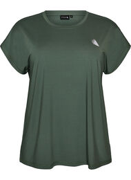 Ensfarvet tr&aelig;nings t-shirt, Gr&oslash;n