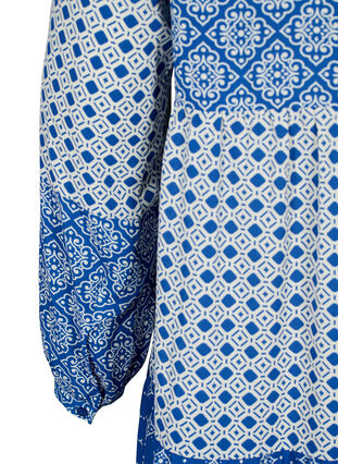 A-shape kjole med mønstre og skæringer, Blue AOP, Packshot image number 3