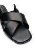 L&aelig;dersandal med krydsremme, Sort, Packshot image number 3