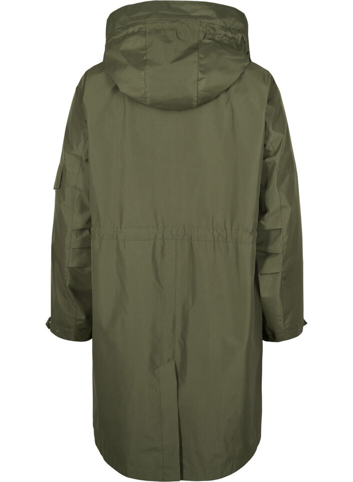 Vandtæt parka med aftagelig hætte, Forest Night, Packshot image number 1