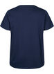 T-shirt i bomuld med broderi anglaise, Navy Blazer, Packshot image number 1