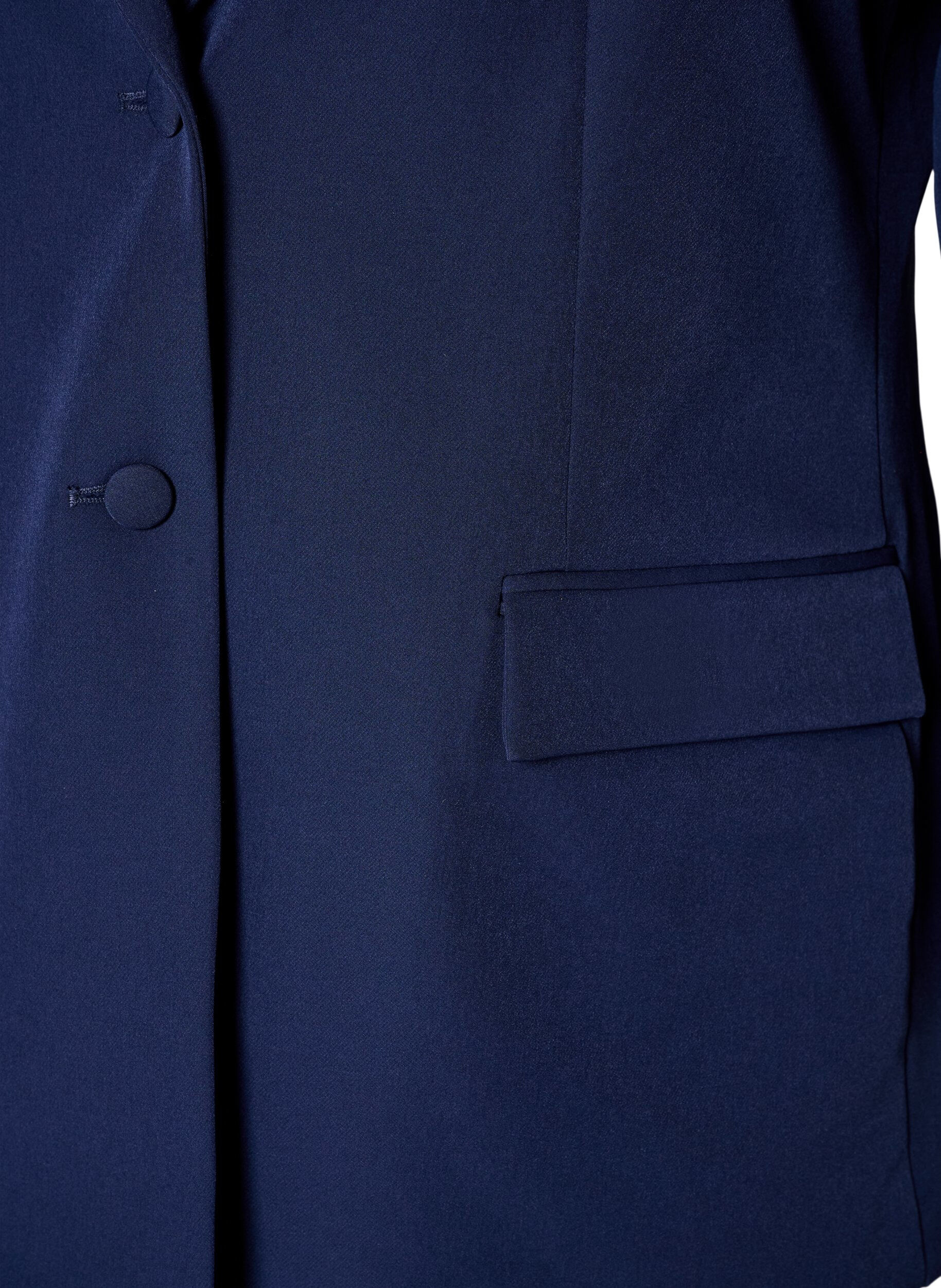 ZizziKlassisk blazer med knaplukning, Bl&aring;, Packshot image number 2