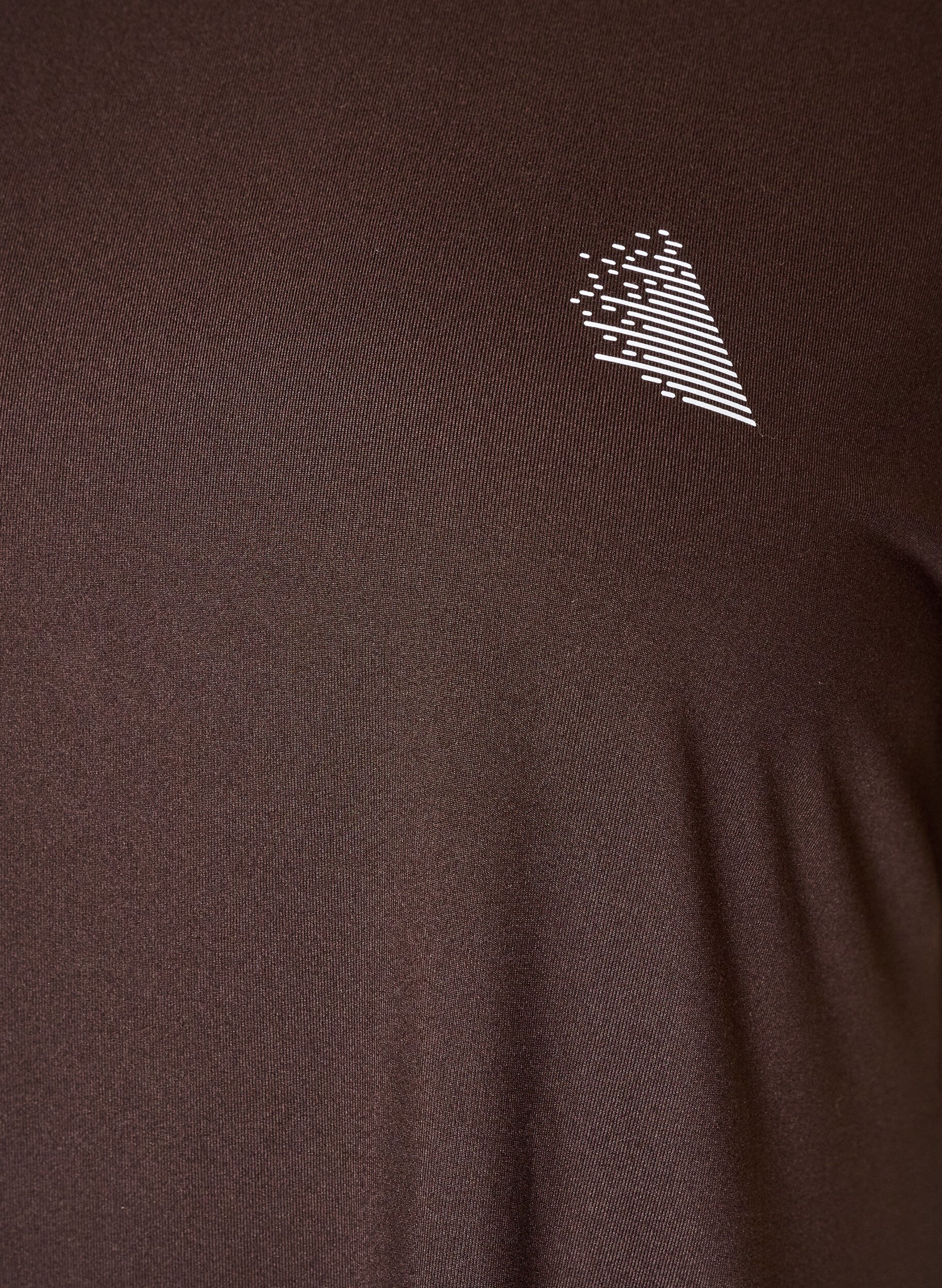 ZizziLang tr&aelig;nings t-shirt, Brun, Packshot image number 2