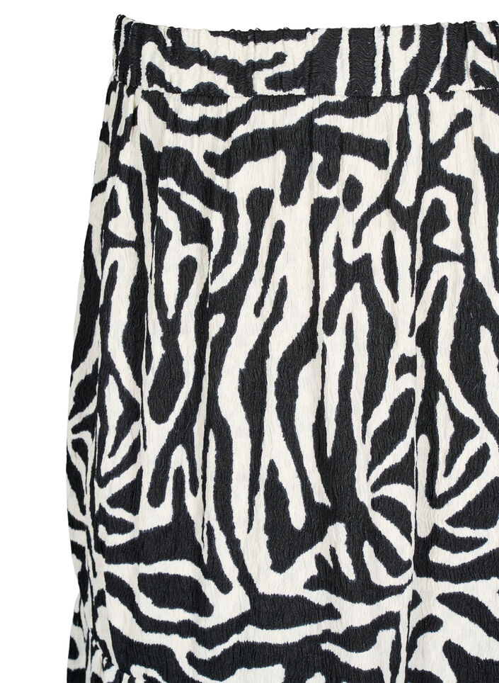 Lang nederdel med zebramønster, Black w. White Zebra, Packshot image number 2