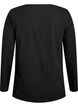 Basis jerseybluse med lange &aelig;rmer, Sort, Packshot image number 1
