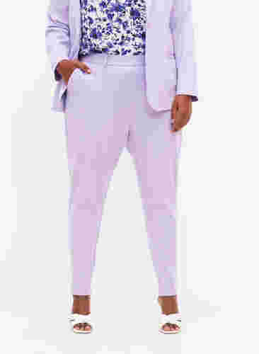 Cropped bukser med lommer, Purple Rose, Model image number 1