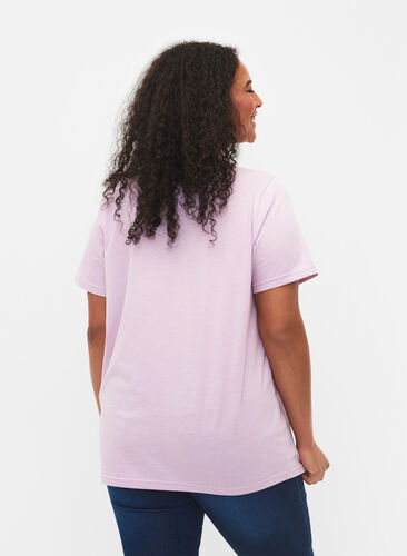 Kortærmet t-shirt med v-udskæring, Lavender Frost, Model image number 1
