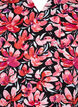 V-hals bluse med blomsterprint, Black Flower AOP, Packshot image number 2
