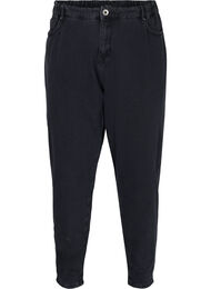 Slouchy fit Saga jeans med høj talje, Grey Denim