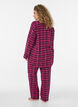 Ternet pyjamasskjorte i bomuld med lange &aelig;rmer, R&oslash;d, Model image number 2